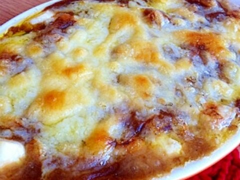 簡単☆カレーの豆腐グラタン